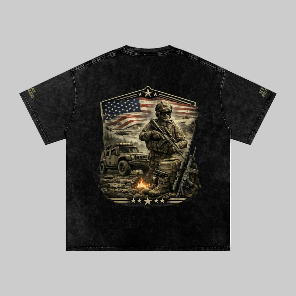 CLASSIC RUGGED T w/ HONOR of FALLEN COMRAD
